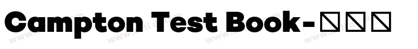Campton Test Book字体转换